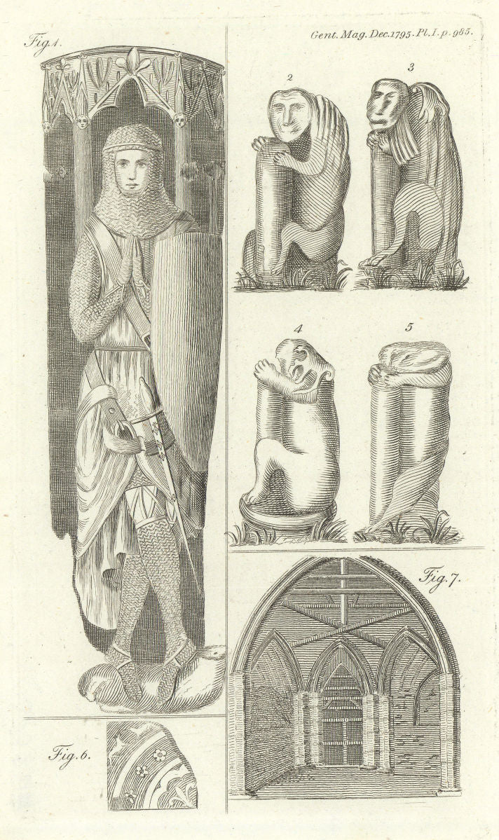 Knight Templar, St Michael & All Angels Church, Thornhill, Yorkshire 1795